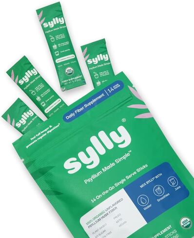 مكمل غذائي من سيلي فايبر بقشر السيلليوم العضوي القابل للذوبان وغير معدل وراثيًا وخالي من الجلوتين والسكر، بريبيوتيك فعال، عبوة من 14 قطعة in Kuwait