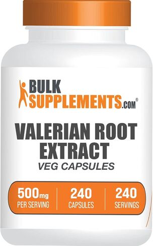 BULKSUPPLEMENTS.COM Valerian Root Capsules - Valerian Root Extract - Valerian Root 500mg - Valerian Root Herb - Herbal Supplements - 1 Capsule per Serving - 240-Day Supply (240 Veg Capsules) in Saudi Arabia