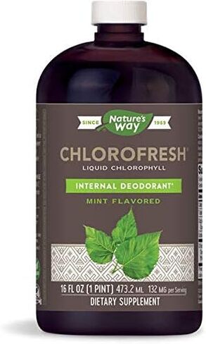 Nature's Way Chlorofresh Liquid Chlorophyll Internal Deodorant 16 Fluid Ounces, Mint Flavor, Pack of 2 in Saudi Arabia