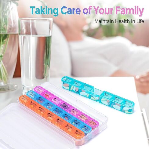 Zoksi Monthly Pill Organizer 28 Day 1 Time a Day, Large 4 Weeks Pill Box Organizer, Dust-Proof One Month Pill Case, Travel Medicine Organizer Monthly, Portable Pill Container for Vitamins and Meds in Kuwait