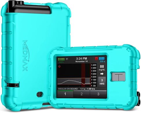 Silicone Case for Tandem T:Slim X2 / T:Slim Insulin Pumps, Shockproof Anti Slip Protective Cover Soft Gel Skin with Raised Bezel for Tandem T:Slim/T:Slim X2 Insulin Pumps (Black) in Kuwait