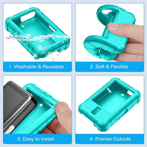 Silicone Case for Tandem T:Slim X2 / T:Slim Insulin Pumps, Shockproof Anti Slip Protective Cover Soft Gel Skin with Raised Bezel for Tandem T:Slim/T:Slim X2 Insulin Pumps (Black) in Kuwait