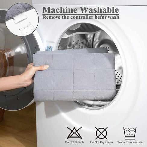 SAFER Electric Heating Pad for Back,Cramps,Neck,Shoulder,Arms,Legs,Abdomen & Knee Pain Relief,Quick-Heat Pad with LCD Control Panel,Auto Shut Off,Machine Washable,12"x24"（Silver Gray ） in Kuwait