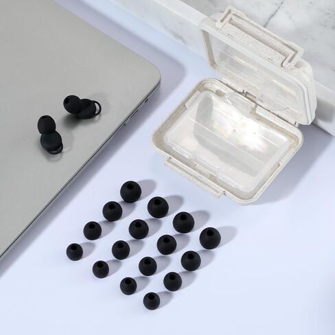 سدادات أذن مومبا للنوم وإلغاء الضوضاء من السيليكون، سدادات أذن قابلة لإعادة الاستخدام للنوم والشخير والحفلات الموسيقية والرحلات الجوية، سدادات أذن لحماية السمع مع 8 أطراف أذن إضافية بمقاس XS/S/M/L، أسود in Kuwait