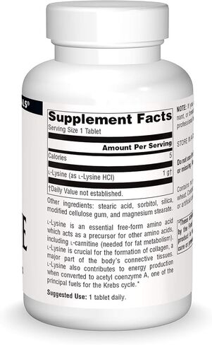 سورس ناتشورالز مكمل غذائي اسينشال فري فورم بالاحماض الامينية 0 ملجم من ال ليسين، 100 قرص 100 قرص in Kuwait