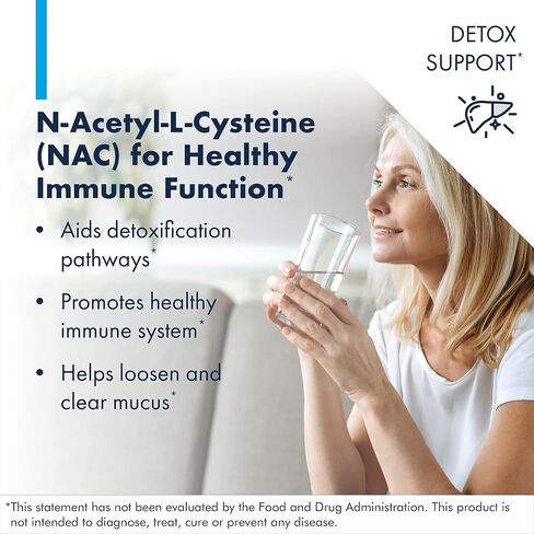 Metabolic Maintenance NAC - 600mg Pure N-Acetyl-L-Cysteine Supplement - Detox, Liver + Antioxidant Glutathione Support, No Fillers (60 Capsules) in Kuwait