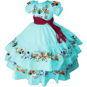 Mollybridal 2022 Colorful Flower Embroidery Little Girls Pageant Prom Quinceanera Dresses for Toddler Infant Ball Gown in Kuwait