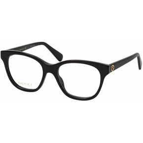 Gucci GG0923O 001 Black Gold Gucci Interlocking Logo Square Women's Eyeglasses in Saudi Arabia