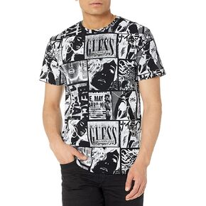 GUESS Men's Short Sleeve Basic City Riot Tee in Kuwait