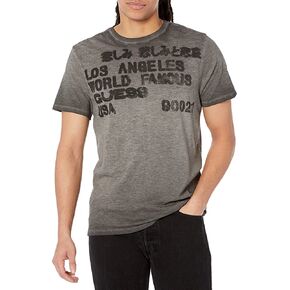 GUESS Men's Short Sleeve BSC La Stencil Tee in Saudi Arabia
