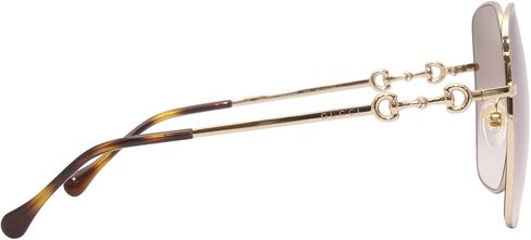 نظارات شمسية من غوتشي GG 0879S 002 Gold Metal Square عدسة متدرجة in Saudi Arabia
