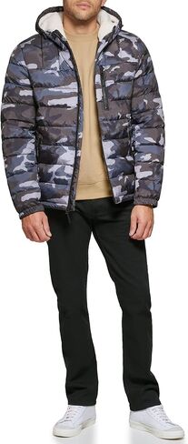 Levi's Men's Quilted Puffer with Sherpa Lined Hood in Saudi Arabia