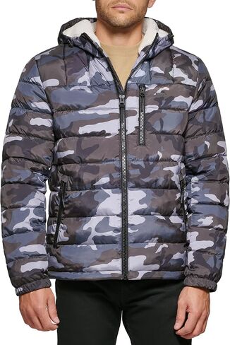 Levi's Men's Quilted Puffer with Sherpa Lined Hood in Saudi Arabia