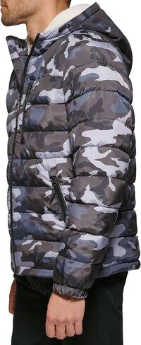 Levi's Men's Quilted Puffer with Sherpa Lined Hood in Saudi Arabia