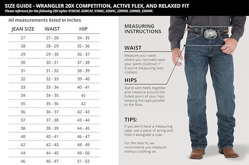 بنطلون جينز رجالي من Wrangler 20X Advanced Comfort 01 مناسب ومريح in Kuwait