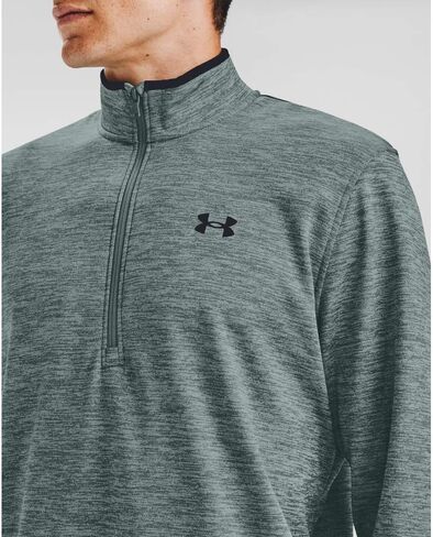 Under Armour Men's Armour Fleece 1/2 Zip T-Shirt , Lichen Blue (424)/Black , X-Large in Saudi Arabia