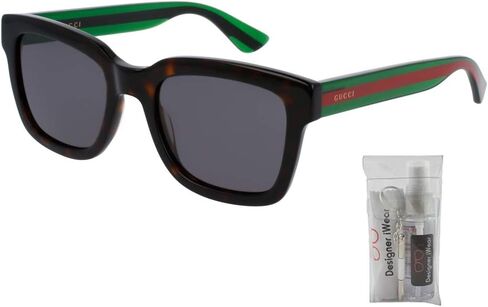 Gucci GG0001S Rectangle Sunglasses For Men + BUNDLE with Designer iWear Complimentary Eyewear Care Kit in Saudi Arabia