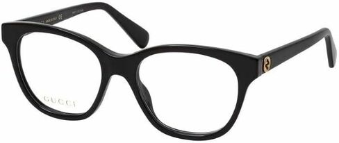 Gucci GG0923O 001 Black Gold Gucci Interlocking Logo Square Women's Eyeglasses in Saudi Arabia