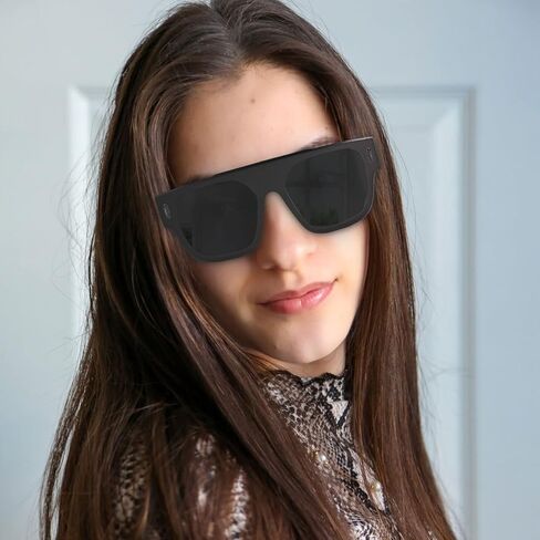 Karsaer Oversized Vintage Aviator Shield Sunglasses Women Men Retro Sun Glasses UV400 protection K7121 in Saudi Arabia