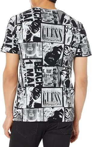 GUESS Men's Short Sleeve Basic City Riot Tee in Kuwait