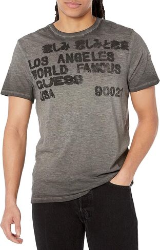 GUESS Men's Short Sleeve BSC La Stencil Tee in Saudi Arabia