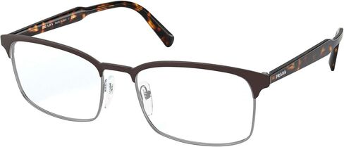 Eyeglasses Prada PR 54 WV 03G1O1 Matte Brown/Gunmetal in Saudi Arabia