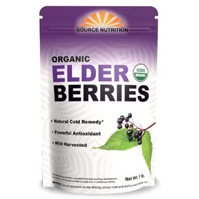 Dried Elderberries - 1 lb - Whole European Elderberry, Responsibly Wild Crafted, Perfect for Tea, Syrups, and More - Sambucas Nigra