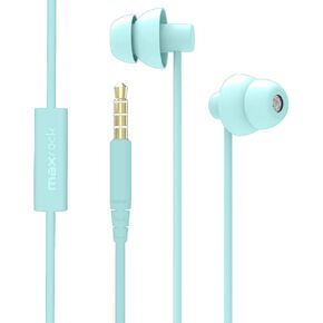 MAXROCK Super Mini Total Soft Silicon Earbuds Headphones with Mic for Cellphones iPad Tablet MP3 Laptop and Most 3.5mm Audio Player, Coral Pink in Saudi Arabia