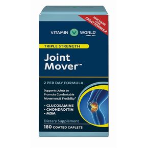 Vitamin World Triple Strength Joint Mover, Glucosamine Chondroitin with MSM Joint Support Supplement, Collagen & Boswellia Serrata Extract, Support Joint Strength, Comfort & Flexibility, 90 Caplets