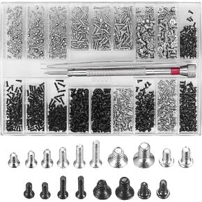 مجموعة براغي إصلاح النظارات الصغيرة، براغي ساعة شمسية صغيرة/صغيرة/صغيرة لإصلاح النظارات والساعات والمجوهرات والنظارات، 1260 قطعة، مع مفك براغي وملاقط in Kuwait