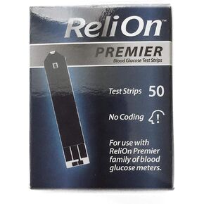 شرائط اختبار جلوكوز الدم من ريلاون بريميير، 50 قطعة in Kuwait