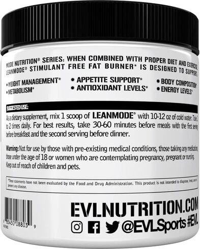 مسحوق دعم فقدان الوزن من LeanMode - مسحوق ممتاز غير محفز لحرق الدهون الحرارية ودعم عملية التمثيل الغذائي مع CLA أسيتيل L-كارنيتين ومستخلص الشاي الأخضر وغاركينيا كامبوجيا - لكمة الفاكهة in Kuwait