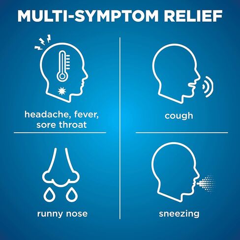 Amazon Basic Care Cold and Flu Relief, Daytime and Nighttime Combo Pack Softgels, Powerful Cold Medicine for Day and Night Multi-Symptom Relief, 48 Count(Pack of 1) in Saudi Arabia
