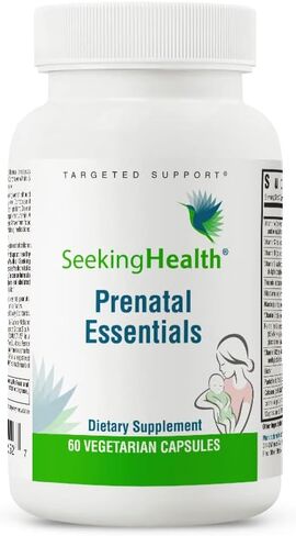 Seeking Health Prenatal Essentials, Methylated Bioavailable Folate and B12, Vitamin D3 and K2, Key Nutrients to Support Pregnancy and Breastfeeding, Vegetarian (60 Capsules)* in Saudi Arabia