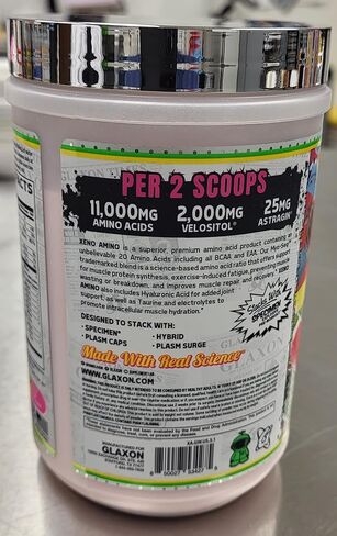 Glaxon Xeno Amino V3 Essential Sequenced Amino Acids – 10g of BCAA & EAA + Hydrating Electrolytes – Muscle Recovery & Joint Support for Men & Women – Great Taste (Gummy Watermelon) in Kuwait