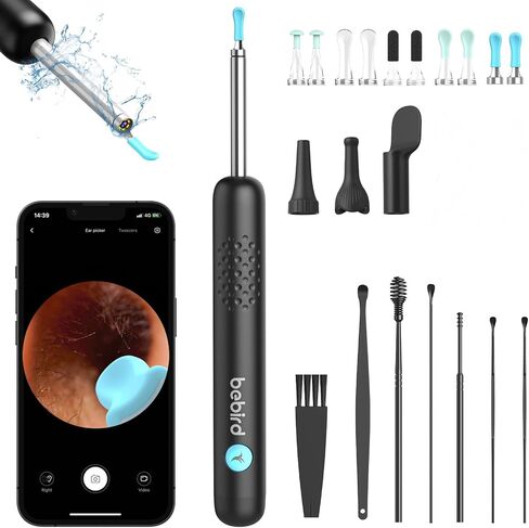أداة إزالة شمع الأذن من BEBIRD R1+ مع مجموعة فحص، منظف الأذن مع كاميرا أذن 300 وات، منظار الأذن 1080 بكسل، 7 نصائح بديلة لاختيار الأذن، مغرفة أذن أكثر أمانًا وقابلة للفصل لإزالة شمع الأذن in Saudi Arabia