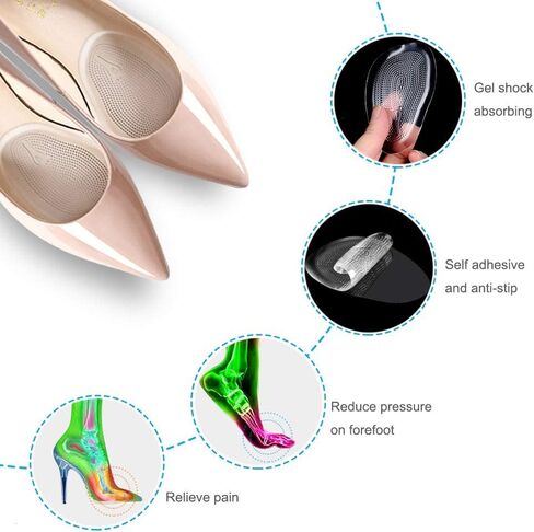Premium Metatarsal Pads, Soft Ball of Foot Cushions,Reduce Foot Pain and Provide Support, Suit for Men Women & All Shoes Types（10Pcs） in Saudi Arabia
