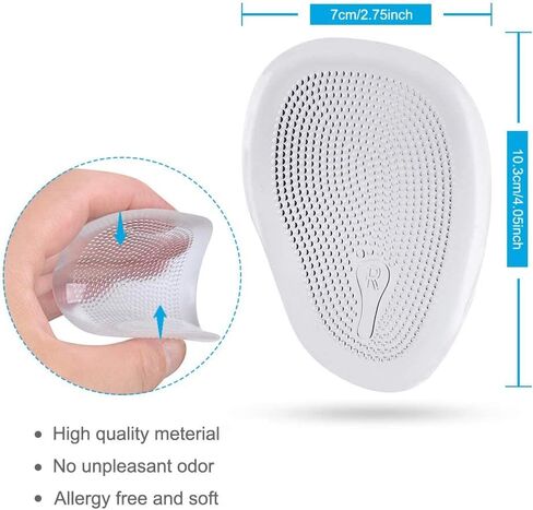 Premium Metatarsal Pads, Soft Ball of Foot Cushions,Reduce Foot Pain and Provide Support, Suit for Men Women & All Shoes Types（10Pcs） in Saudi Arabia