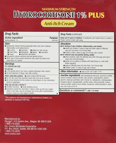 Kirkland Signature Maximum Strength Hydrocortisone Cream 1% with Aloe, 2-ounce (pack of 4) in Saudi Arabia