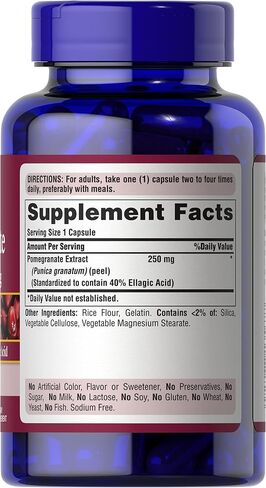 Puritan's Pride Pomegranate Extract, 250 Mg, 120 Count in Kuwait