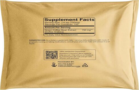 Green Coffee Bean Extract Powder 2% Caffeine & 50% Chlorogenic Acid (HPLAC) Fine Ground in Saudi Arabia