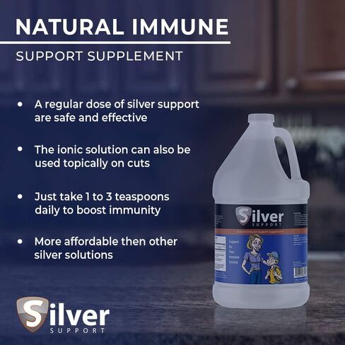 Nano Ionic Silver Technology (1 gallon) with Cutting-Edge 10 ppm - Liquid Immune Booster for Kids, Pets & Adults Enhances Wellness in Kuwait