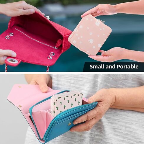 3Pcs Period Bag, Sanitary Pad Storage Bag Samll Period Pouch for Purse Cute Menstrual Period Bag Tampon Pad Holder for Purse, Tampon Organizer Pouch, Feminine Care Period Bags for Teen Girls School in Kuwait
