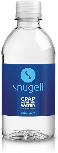 ماء مقطر لمرطبات الرطوبة CPAP من Snugell™ | عبوة من 12 زجاجة سعة 355 مل H20 | ملائمة للسفر | 354 مل H2O | صنع في الولايات المتحدة الأمريكية in Kuwait