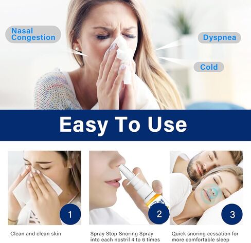 Anti Snoring Spray, Natural Herbal Anti Snoring Devices, Effective Sleep Aid Snore Reduction, Snoring Solution for Better Breathing Relief in Kuwait