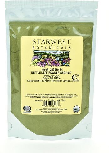 Starwest Botanicals Organic Nettle Leaf Powder, 4 Ounces in Saudi Arabia