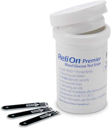 شرائط اختبار جلوكوز الدم من ريلاون بريميير، 50 قطعة in Kuwait