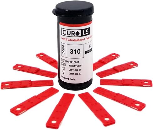CURO L5 Blood Cholesterol Test Strips Includes Total Cholesterol Test Strips 10 ea (Device NOT Included) in Saudi Arabia