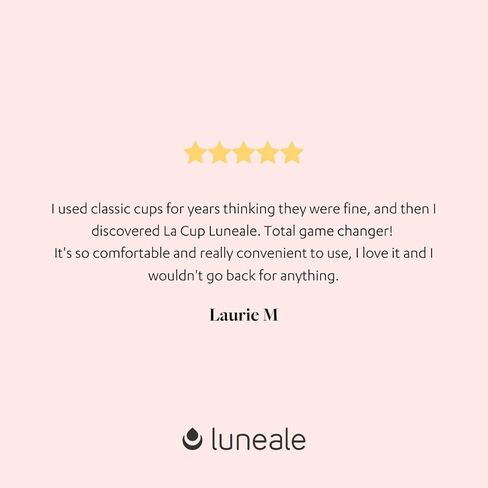 La Cup Luneale - Reusable Stemless Menstrual Cup - Patented Ergonomic Design Created in Collaboration with Midwives - 100% Medical Silicone - 3 Sizes depending on Flow (M - Medium to Heavy Flow) in Kuwait