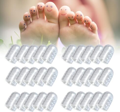 واقي أصابع القدم من السيليكون المضاد للاحتكاك، واقيات جل لأصابع القدم قابلة للتنفس، 30 قطعة من واقيات أصابع القدم الصغيرة للرجال والنساء، وأكمام لأصابع القدم للذرة والبثور والأظافر الغارزة في الجلد in Kuwait